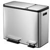 Papelera con Pedal 15+15+15L Acero Inoxidable EKO EcoCasa